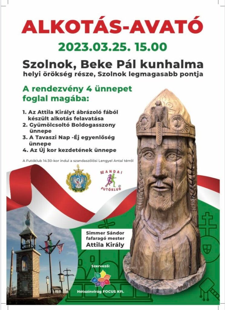 Attila királyról mintázott fa alkotás készült Beke Pál halmára – Amdala.hu